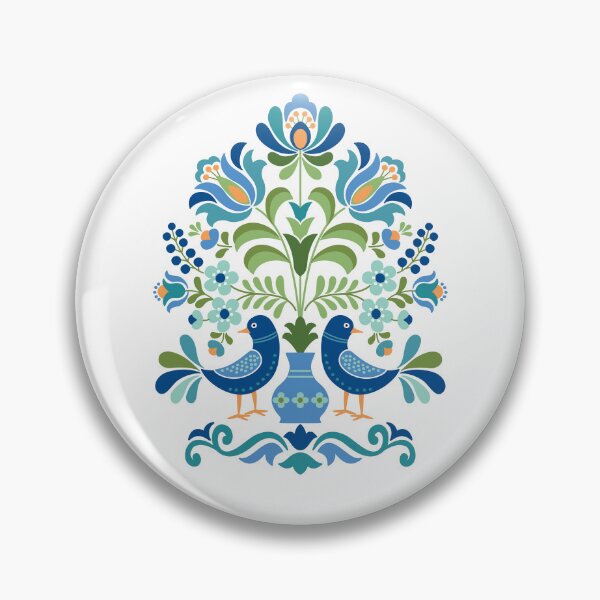 Item preview, Hungarian Folk Design Blue Birds designed and sold by Barbara Pixton.
