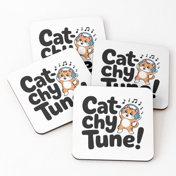 Item preview, Cat-chy Tunes! Cute Dancing Cat Pun designed and sold by PMCreative.