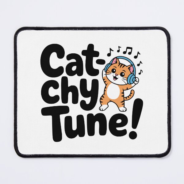 Item preview, Cat-chy Tunes! Cute Dancing Cat Pun designed and sold by PMCreative.