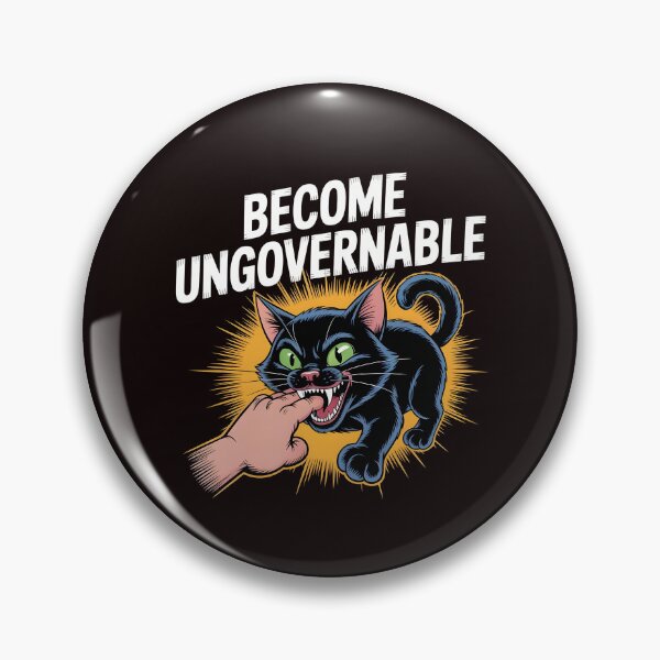 Item preview, Become Ungovernable Cat – Anti-Authority Funny Cat Meme designed and sold by Redgiant87x.