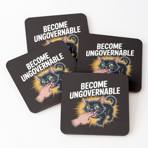 Item preview, Become Ungovernable Cat – Anti-Authority Funny Cat Meme designed and sold by Redgiant87x.