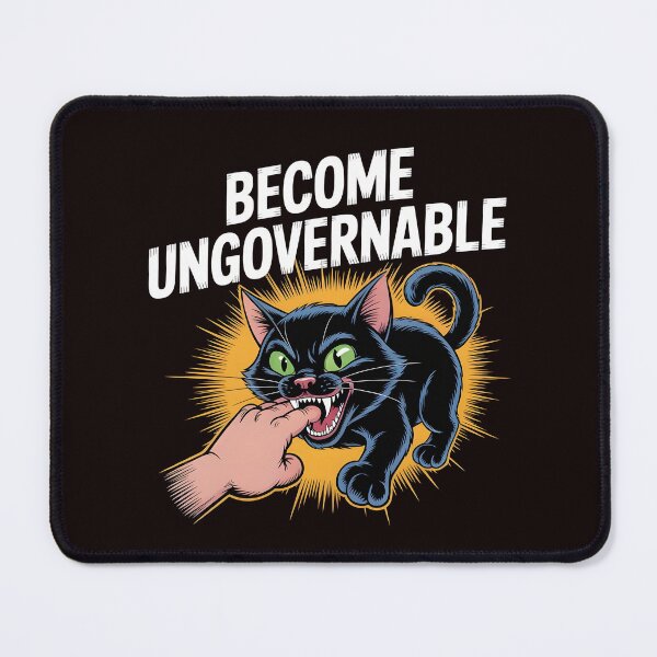 Item preview, Become Ungovernable Cat – Anti-Authority Funny Cat Meme designed and sold by Redgiant87x.