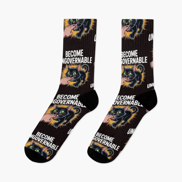 Item preview, Become Ungovernable Cat – Anti-Authority Funny Cat Meme designed and sold by Redgiant87x.