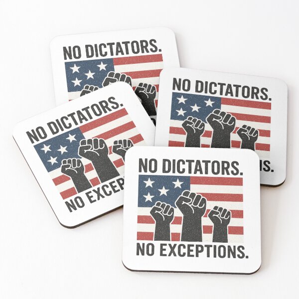 Item preview, No Dictators No Exceptions – Defend Democracy  designed and sold by The Junto Shop.