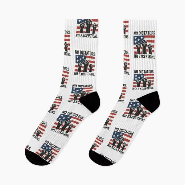 Item preview, No Dictators No Exceptions – Defend Democracy  designed and sold by The Junto Shop.