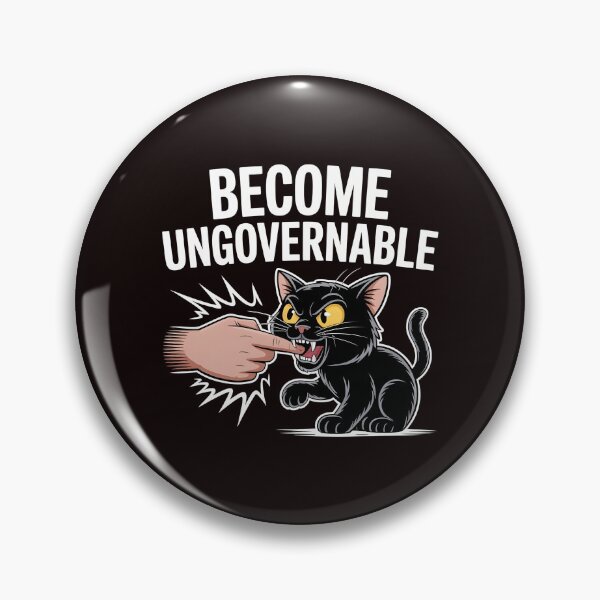 Item preview, Funny Cat Meme – Become Ungovernable Black Cat Design designed and sold by Redgiant87x.
