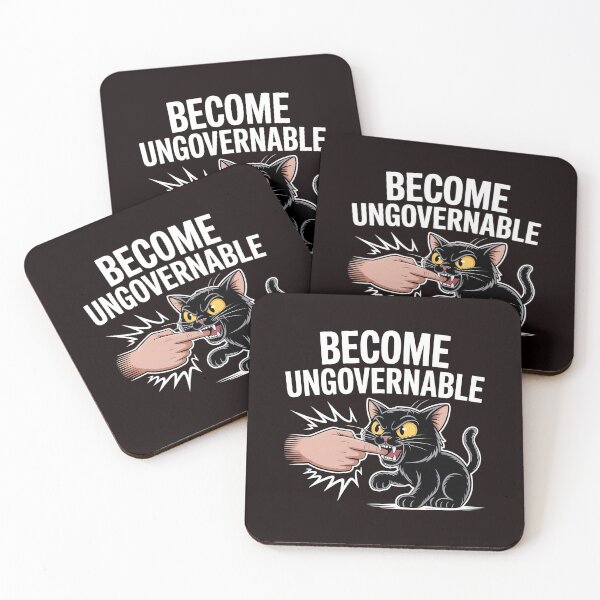 Item preview, Funny Cat Meme – Become Ungovernable Black Cat Design designed and sold by Redgiant87x.