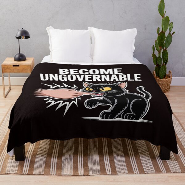 Item preview, Funny Cat Meme – Become Ungovernable Black Cat Design designed and sold by Redgiant87x.