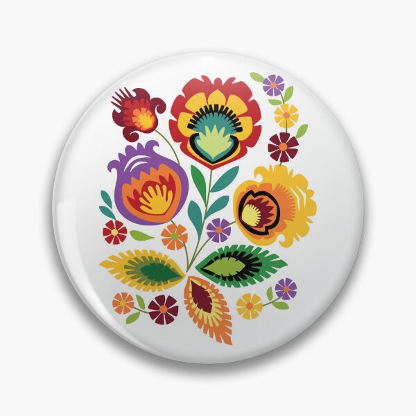 Item preview, Polish Folk Flowers Red designed and sold by Barbara Pixton.