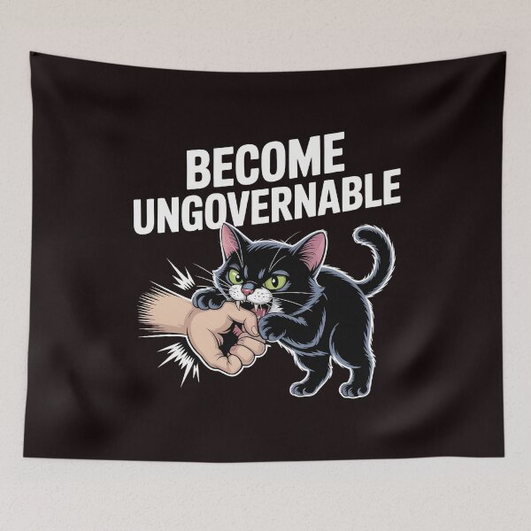 Item preview, Become Ungovernable Cat – Chaos and Claws Meme Design designed and sold by Redgiant87x.