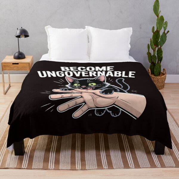 Item preview, Become Ungovernable Cat – Black Cat Meme for Cat Lovers designed and sold by Redgiant87x.