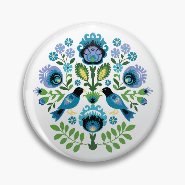 Item preview, Polish Folk Birds on White designed and sold by Barbara Pixton.