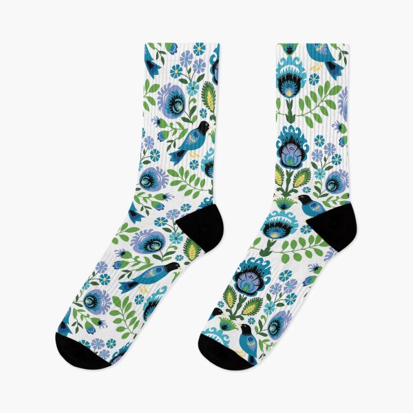 Item preview, Polish Folk Birds on White designed and sold by Barbara Pixton.