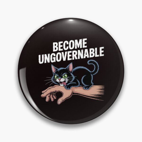 Item preview, Become Ungovernable Cat – Rebel Black Cat Meme Art designed and sold by Redgiant87x.