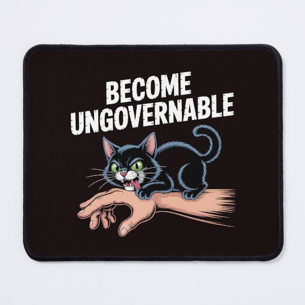 Item preview, Become Ungovernable Cat – Rebel Black Cat Meme Art designed and sold by Redgiant87x.