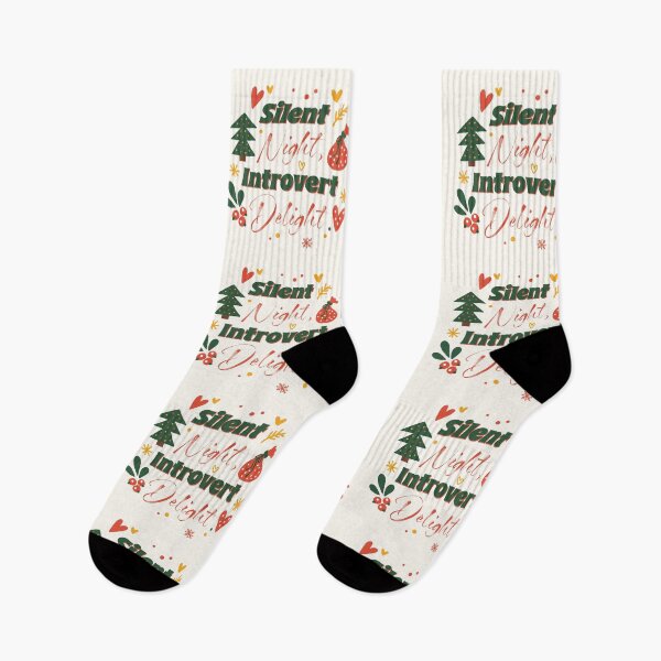 Item preview, Silent Night Introvert Delight – Funny Holiday Art for Quiet Christmas Lovers designed and sold by imaniko.