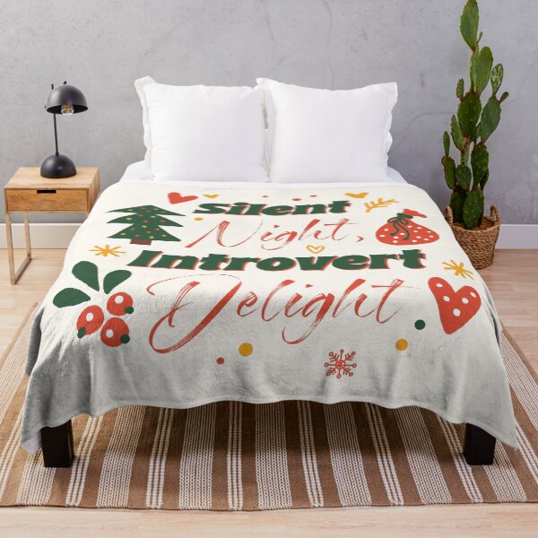 Item preview, Silent Night Introvert Delight – Funny Holiday Art for Quiet Christmas Lovers designed and sold by imaniko.