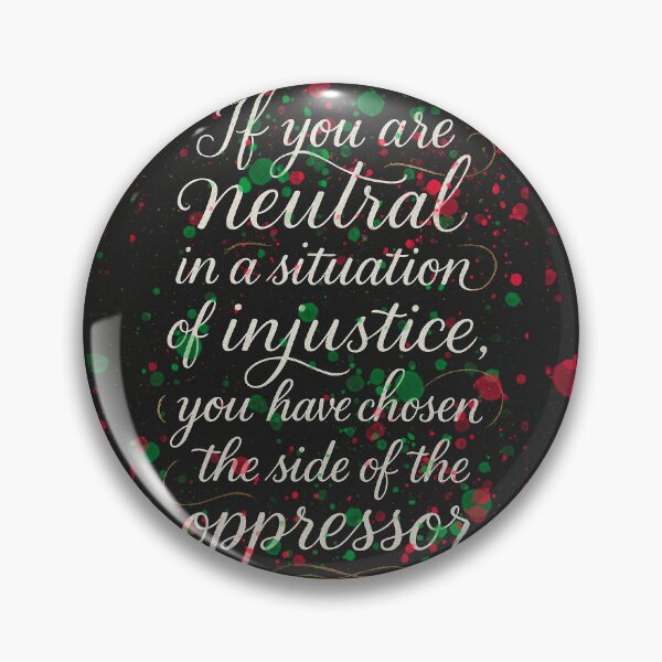 Item preview, If You Are Neutral, Desmond Tutu Quote Poster, Free Palestine, Typography Art, inspirational lettering designed and sold by Spallutos.