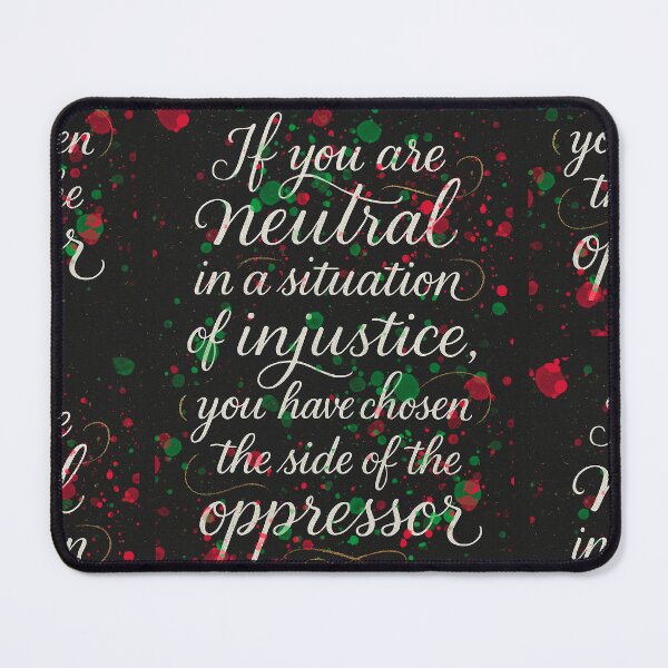 Item preview, If You Are Neutral, Desmond Tutu Quote Poster, Free Palestine, Typography Art, inspirational lettering designed and sold by Spallutos.