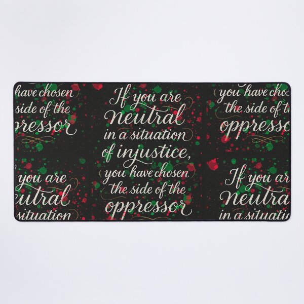 Item preview, If You Are Neutral, Desmond Tutu Quote Poster, Free Palestine, Typography Art, inspirational lettering designed and sold by Spallutos.