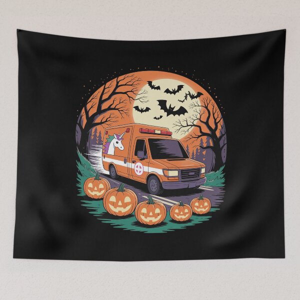 Item preview, Unicorn Driving Ambulance Halloween Moon Costume Driver  designed and sold by BeetleMalon.