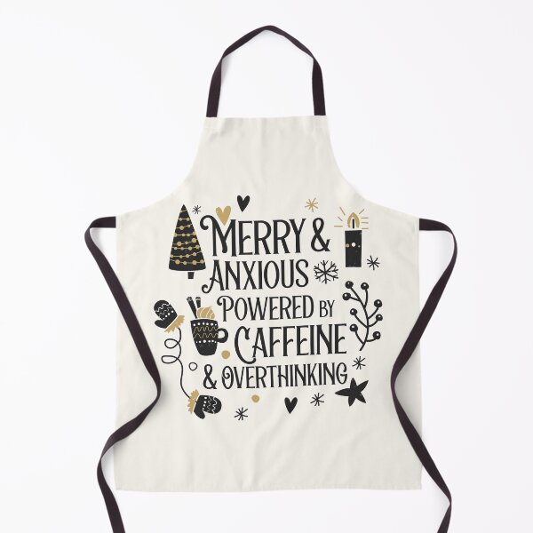 Item preview, Merry & Anxious Christmas – Funny Holiday Anxiety Design for Coffee Lovers & Overthinkers designed and sold by imaniko.