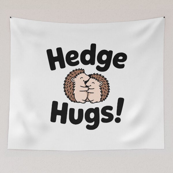 Item preview, Hedge Hugs! Cute Hedge Hog Pun designed and sold by PMCreative.