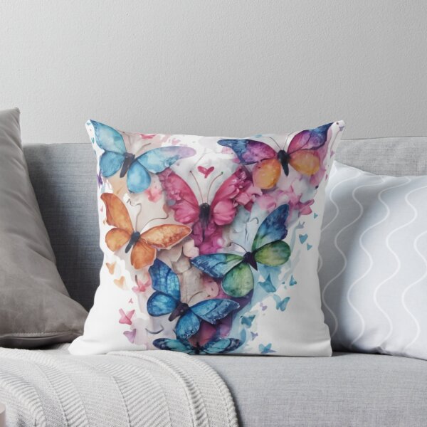 Item preview, butterflies forming a heart shape, romantic, elegant, whimsical, watercolor, soft diffused lighting, pastel color palette designed and sold by gulka8.