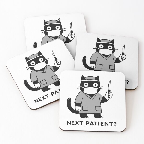 Item preview, Next Patient? – Funny Minimalist Cat Surgeon Design designed and sold by AFRUKSOODJAI.