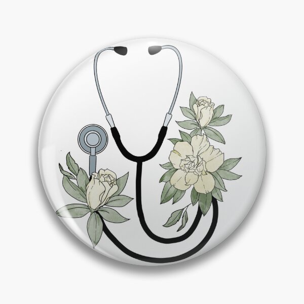 Item preview, Elegant Cream Rose Stethoscope – Grace in Care designed and sold by summerspirit.
