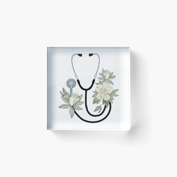 Item preview, Elegant Cream Rose Stethoscope – Grace in Care designed and sold by summerspirit.