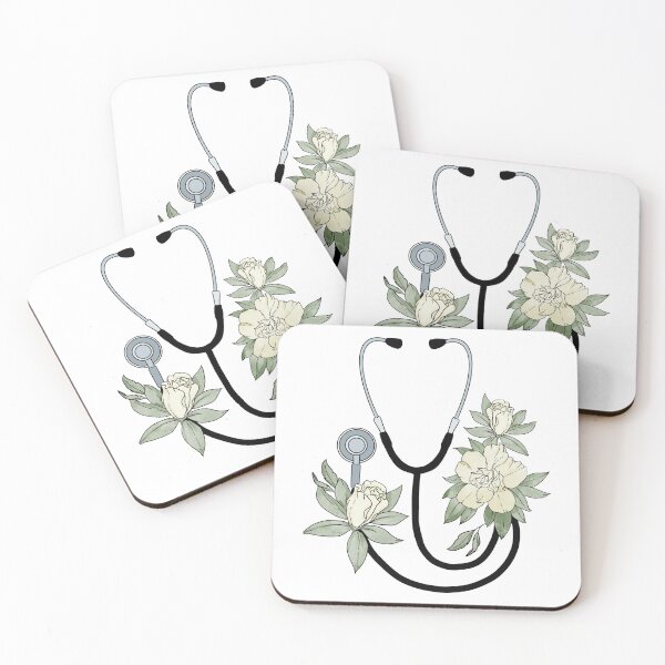 Item preview, Elegant Cream Rose Stethoscope – Grace in Care designed and sold by summerspirit.