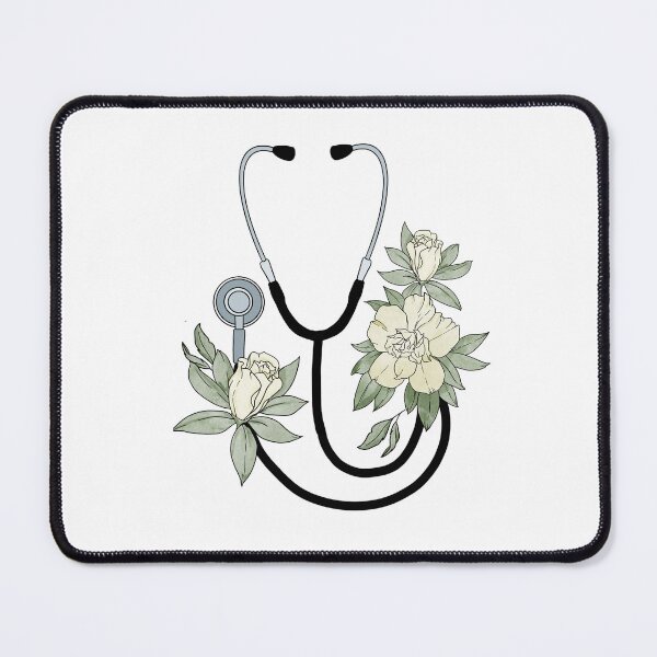Item preview, Elegant Cream Rose Stethoscope – Grace in Care designed and sold by summerspirit.