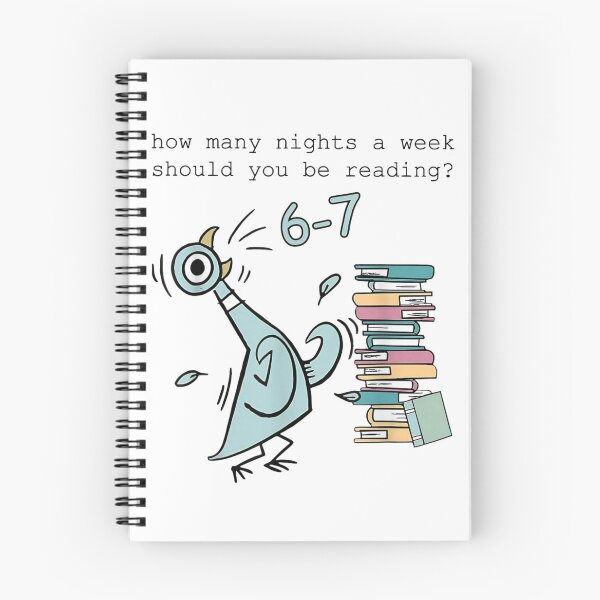 Item preview, How Many Nights A Week Reading Pigeon Books Cute Education Art designed and sold by Altenpendinton.