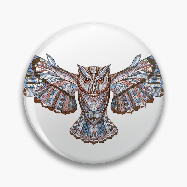 Item preview, Mystical Geometric Flying Owl Tribal Art designed and sold by dnyl.