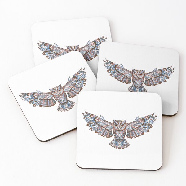 Item preview, Mystical Geometric Flying Owl Tribal Art designed and sold by dnyl.
