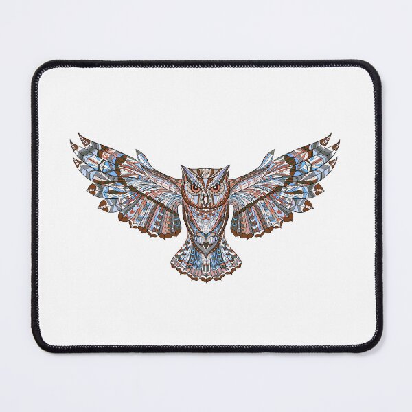 Item preview, Mystical Geometric Flying Owl Tribal Art designed and sold by dnyl.