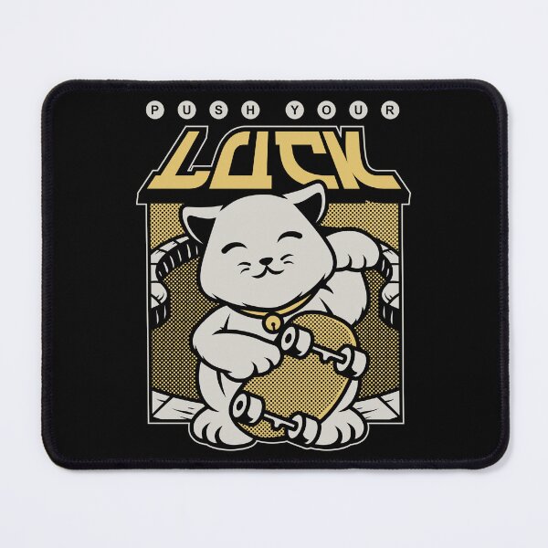 Item preview, Lucky cat with skateboard, oriental mythology designed and sold by Joncasmiart.