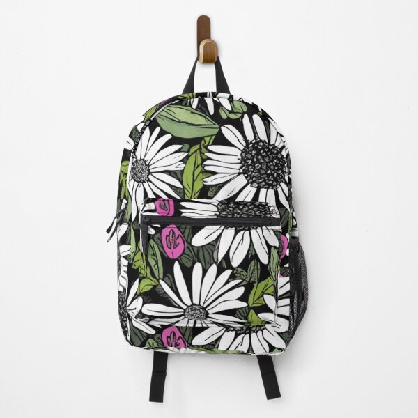 Item preview, uniform floral print, graphics with flowers, black and white print, beautiful fabric designed and sold by gulka8.
