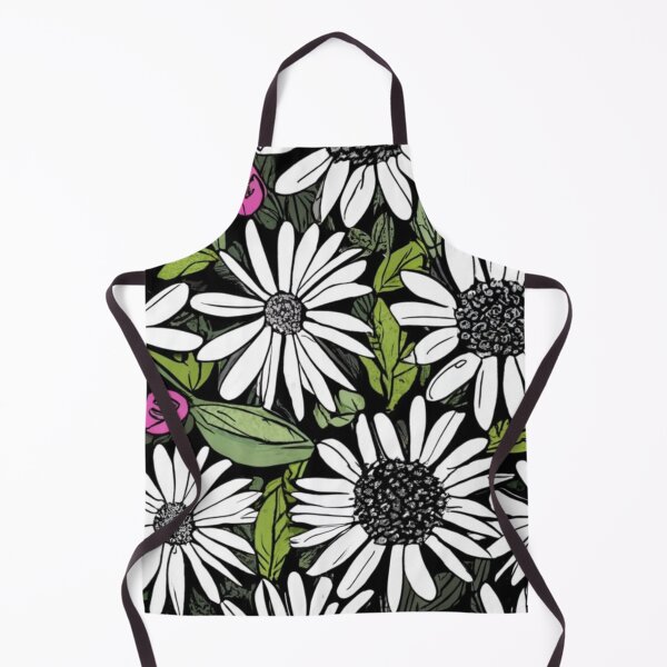 Item preview, uniform floral print, graphics with flowers, black and white print, beautiful fabric designed and sold by gulka8.
