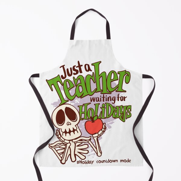 Item preview, Funny Teacher Skeleton - Just A Teacher Waiting For Holidays T-shirt designed and sold by Hybrid Life Co.