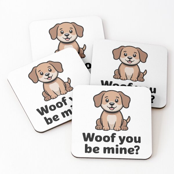 Item preview, Woof You Be Mine! Cute Dog Love Pun designed and sold by PMCreative.