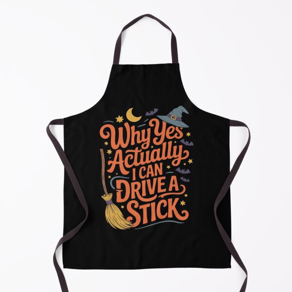 Item preview, Why Yes Actually I Can Drive A Stick Halloween Witch  designed and sold by BeetleMalon.