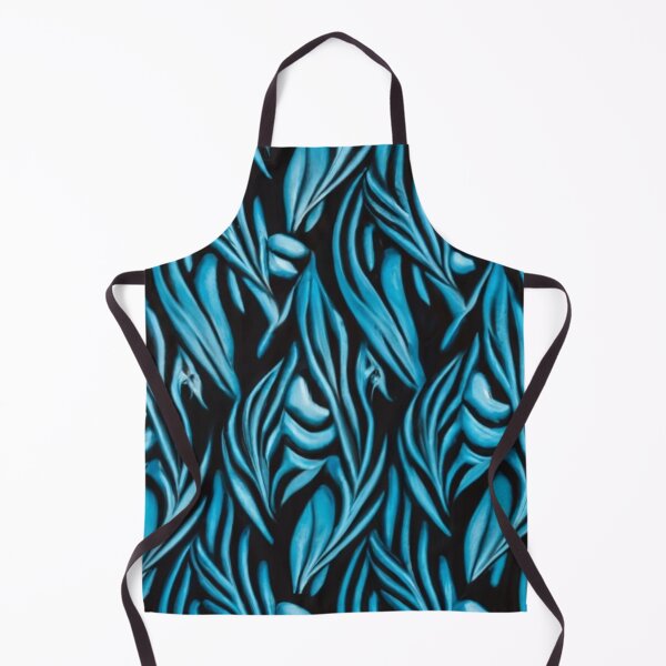 Item preview, print, fabric, fluid graphics, blue, black designed and sold by gulka8.