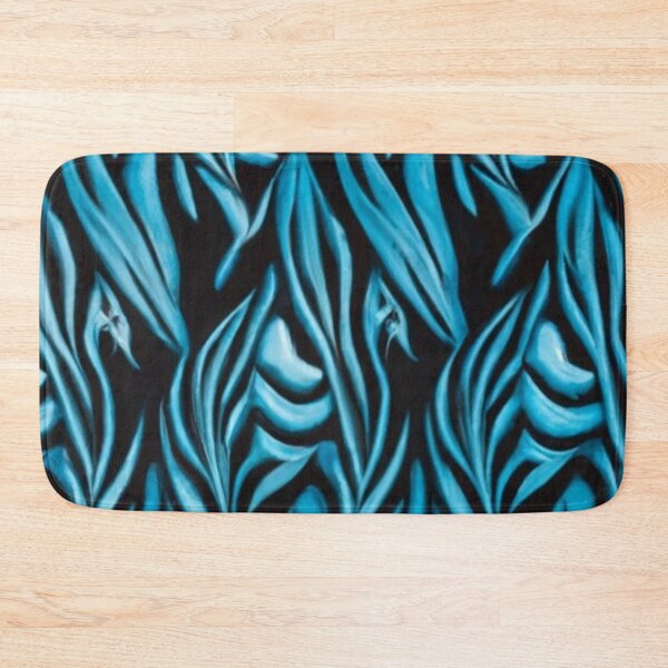 Item preview, print, fabric, fluid graphics, blue, black designed and sold by gulka8.