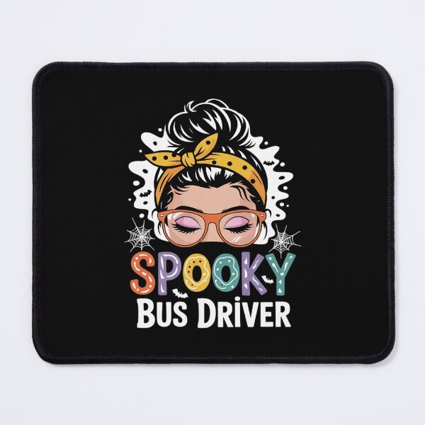 Item preview, Womens Messy Bun Halloween Costume One Spooky Bus Driver  designed and sold by BeetleMalon.