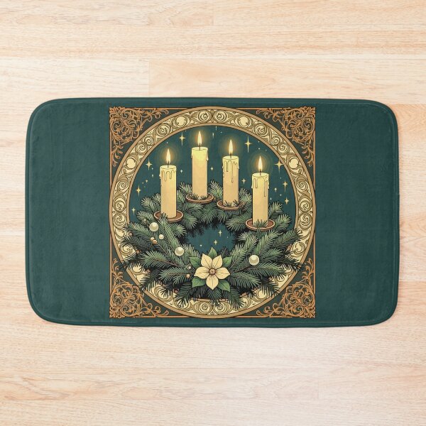 Item preview, Advent Hope, Peace, Joy, and Love Art Nouveau Vintage Christmas designed and sold by taiche.