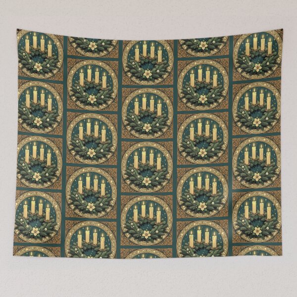 Item preview, Advent Hope, Peace, Joy, and Love Art Nouveau Vintage Christmas designed and sold by taiche.