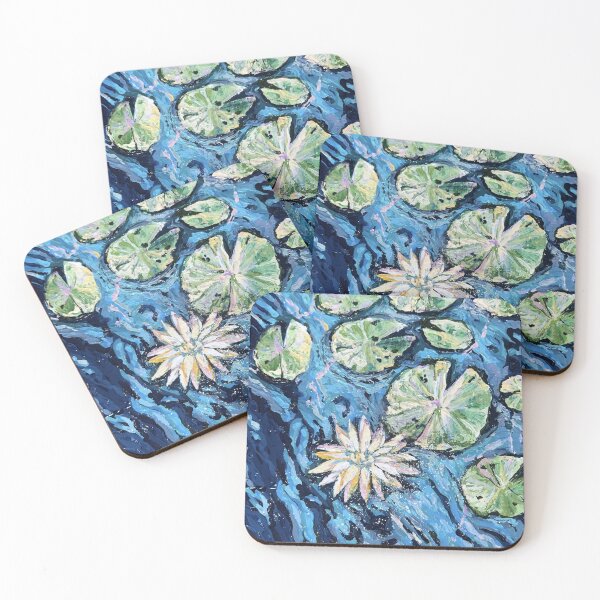 Item preview, Water Lily in Van Gogh Style — Vibrant Lake Impression Swirling Lily on the Lake — Inspired by Van Gogh designed and sold by valyaart.