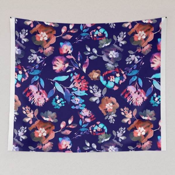 Item preview, Copy of inky flowers  designed and sold by Alessandro Remo Mazzoni Remotextiles.
